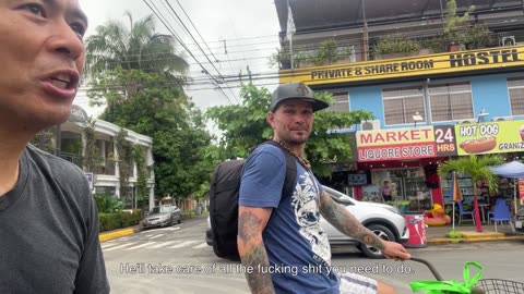 Biking the jaco main street showing you some of the businesses jaco beach Costa Rica