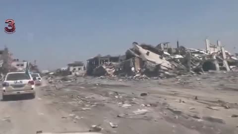 As UN vehicles entered the region, the massive destruction in Gaza was once again captured.