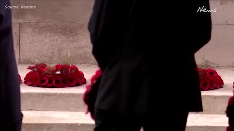 King Charles leads Remembrance Day silence