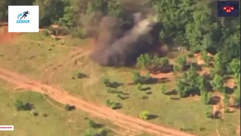 Drone footage shows bombardment of Russian position near Bakhmut, Ukrainian army says