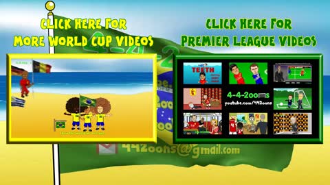 🇧🇷BRAZIL vs GERMANY 1-7🇩🇪 Highlights Goals (World Cup 2014 Semi-Final Cartoon 8.7.14)