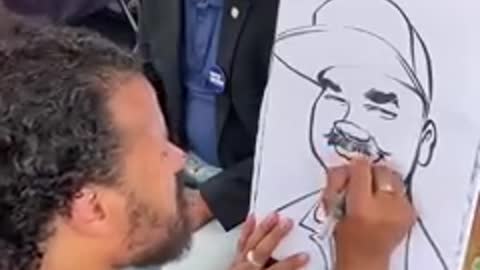 Senator Sharif Street was happy to get drawn by Alani J… but did he like the sketch