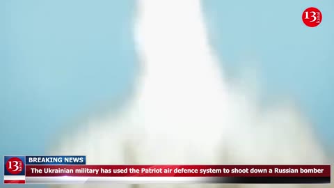 The Ukrainian military has used the Patriot air defence system to shoot down a Russian bomber