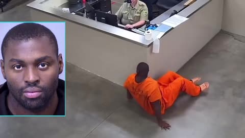 Arizona inmate caught on camera crawling past a guard into the female side