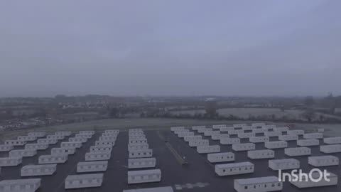 Another Migrant Camp in Athlone Ireland. Camps like this are being built all over Ireland.