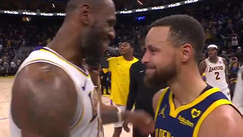 NBA - "Respect for champions". Steph (46p), LeBron (36p, 20r, 12a, W)