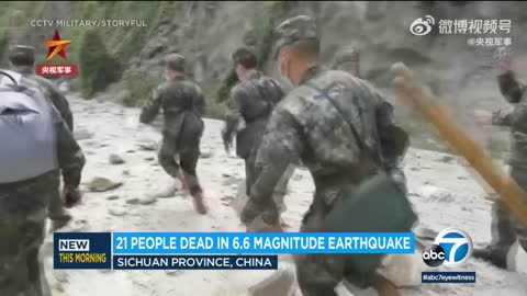 6.8 magnitude earthquake in China leaves 21 dead, triggers landslides l ABC7