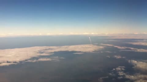 Space Shuttle Launch- Viewed From an Aeroplan