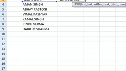 EXCEL ME SURNAME KAISE ALAG KARE