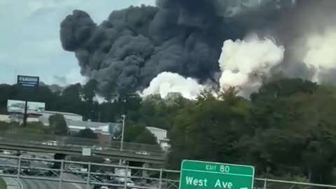 Large fire at BioLab in Conyers, Georgia