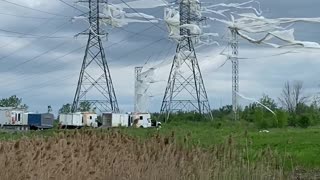 New "Decorations" Appear on Power Lines After Storm