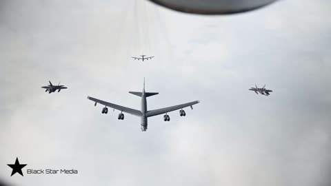 USAF F-22 Raptors Refueling Over Gulf of Alaska