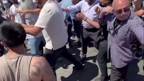 Clip #3 - Israeli Student Beat up by Palistinian Protersors!!!