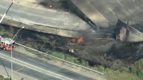 Truck fire causes I-95 collapse in Northeast Philadelphia