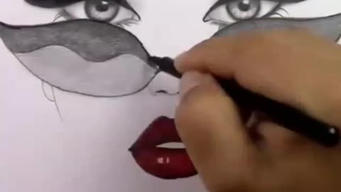 Satisfying video with painting