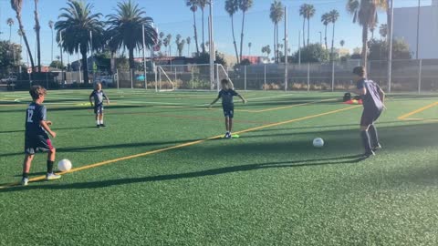 4-Player Pro Academy Soccer Passing Drill