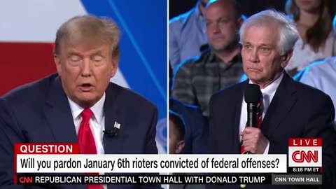 CNN Crowd Cheers as Trump Vows to Pardon Many Jan 6 Patriots