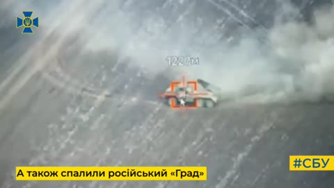 Destroying Russian Grad Truck and Anti Aircraft Missile System with Kamikaze Drones