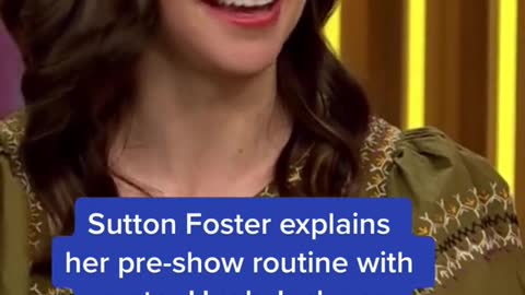 Sutton Foster explains her pre-show routine with co-star Hugh Jackman