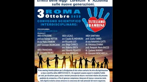 [3/10/2020] Convegno scientifico - 1^ parte: "SALVIAMO I BAMBINI DALLA DITTATURA SANITARIA" (di Roberto Nuzzo)