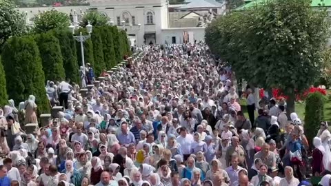 Ukrianian Christians at the Lavra for services (Aug 5-6, 2023)