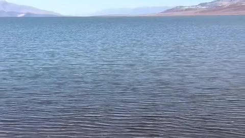 Death Valley, California Bad Water Basin Filled Up. First Time In 100 Years.