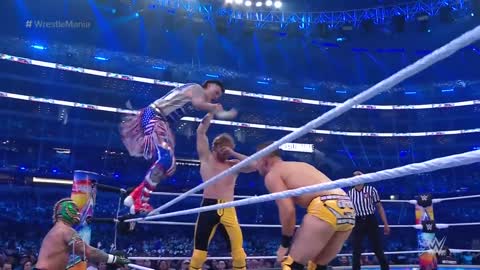 FULL MATCH — Rey Mysterio & Dominik Mysterio vs. Logan Paul & The Miz: WrestleMania 38