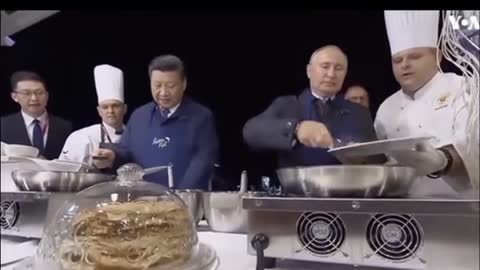 “Russian &Chinese ” President Make Pancakes