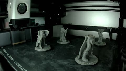 4 minis 3d prints timelapse