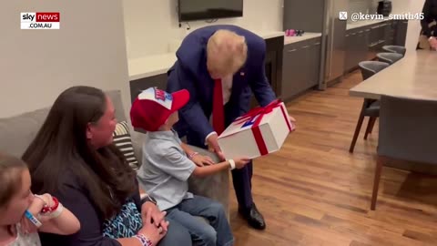 Trump Surprises Young Boy With Rare Brain Disease With Birthday Present