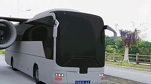 Flying Bus Scene