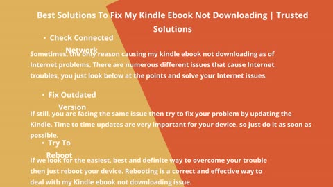 Steps To Fix Kindle Ebook Not Downloading Issue