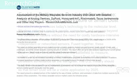 Smart Dust Biosensors and Chemtrail Dispersal