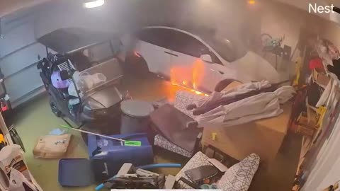 Flood Causes Electric Cars To Catch Fire