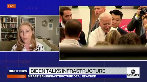 President Biden touts American manufacturing , infrastructure deal