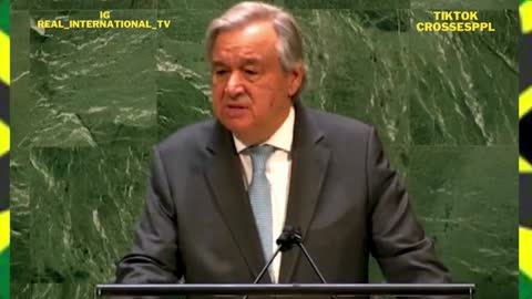 UN Secretary General Antonio Guterres promoting their planned "Reset"