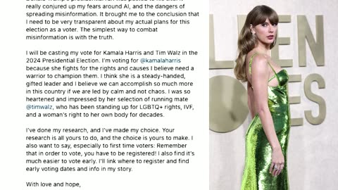 Will Taylor Swift's endorsement swing it for Kamala Harris?