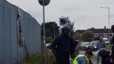 A innocent bystander attacked by gardai in Coolock.