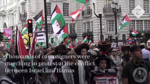 Eight arrests at pro-Palestinian march in London