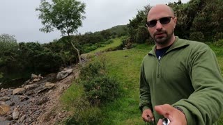 Vlog by a river . Showing my wildcamping set up.