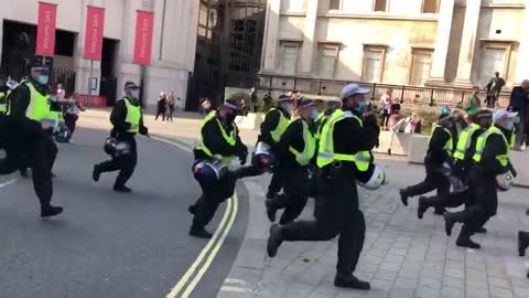 anti Coronavirus lockdown protest in central London 2