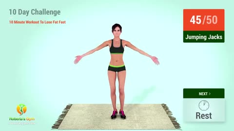 10 Day Challenge - 10 Minute Workout To Lose Fat Fast