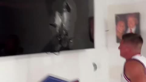 SteveWillDoit Smash the TV After Seeing Kamala Harris Give a Speech at The DNC Convention