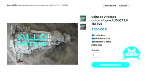 ALLOMOTEUR.COM - Boite de vitesses automatique AUDI Q7 3.0 TDI SUB