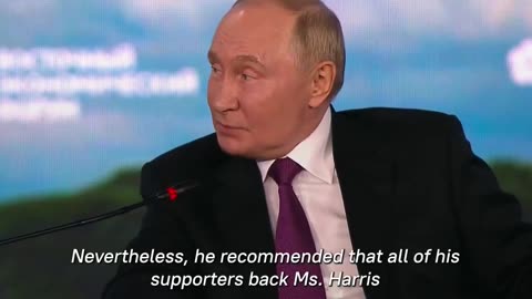 Putin sosterrà Harris come presidente