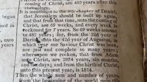 1813 Bible Reveals Age of Earth