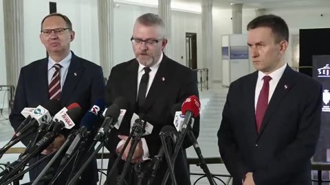 Polish lawmaker Grzegorz Braun tells the US Secretary of State Blinken