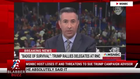 MSNBC Host Loses It And Threatens To Sue Trump Campaign Advisor