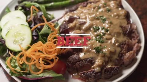 Oklahoma Beef Ribeye Steak with a Whiskey Cream Sauce