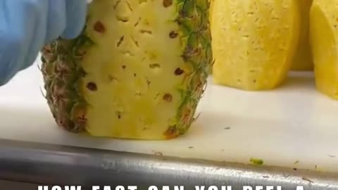 How Fast Can You Peel a Pineapple? 🍍